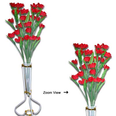 "Flower arrangement with 60 Red roses with Ribbon bow - Click here to View more details about this Product